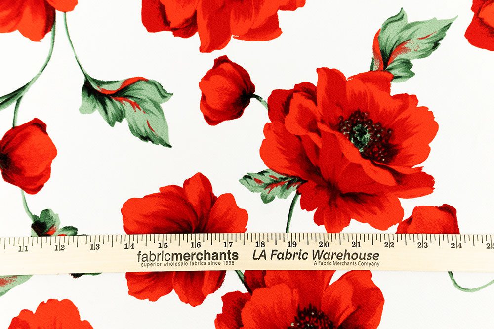 Liverpool Floral Knit, White/Red