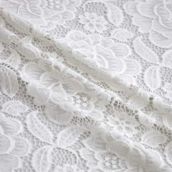 Off White Stretch Lace