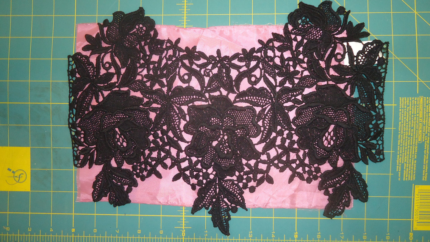 Guipure Black Applique