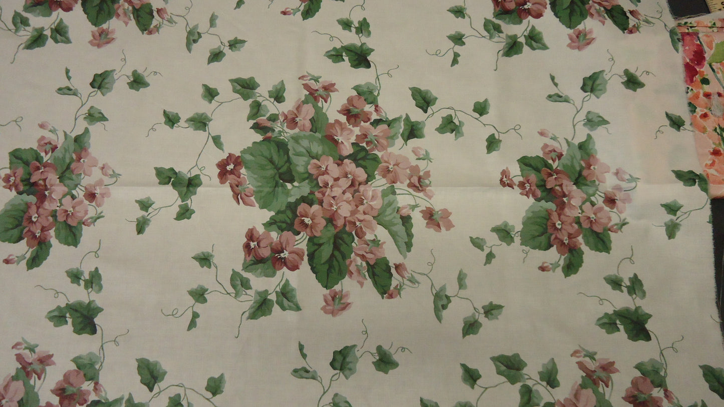 Mauve violet Waverly chintz