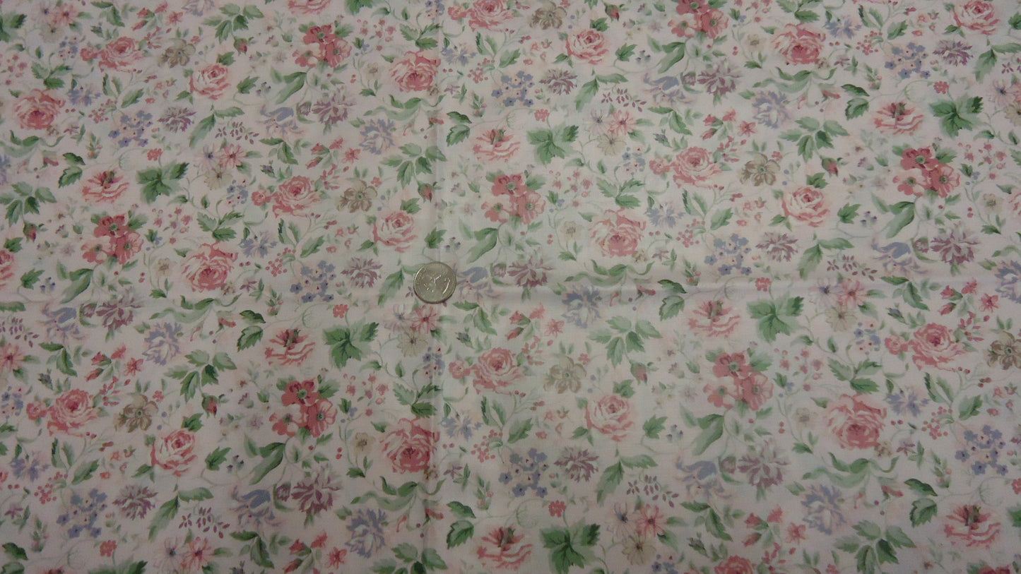 Pink Floral Petite Print Chintz