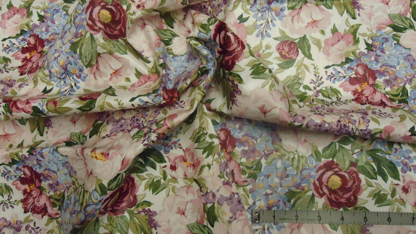 Wisteria/Poppies Floral Chintz