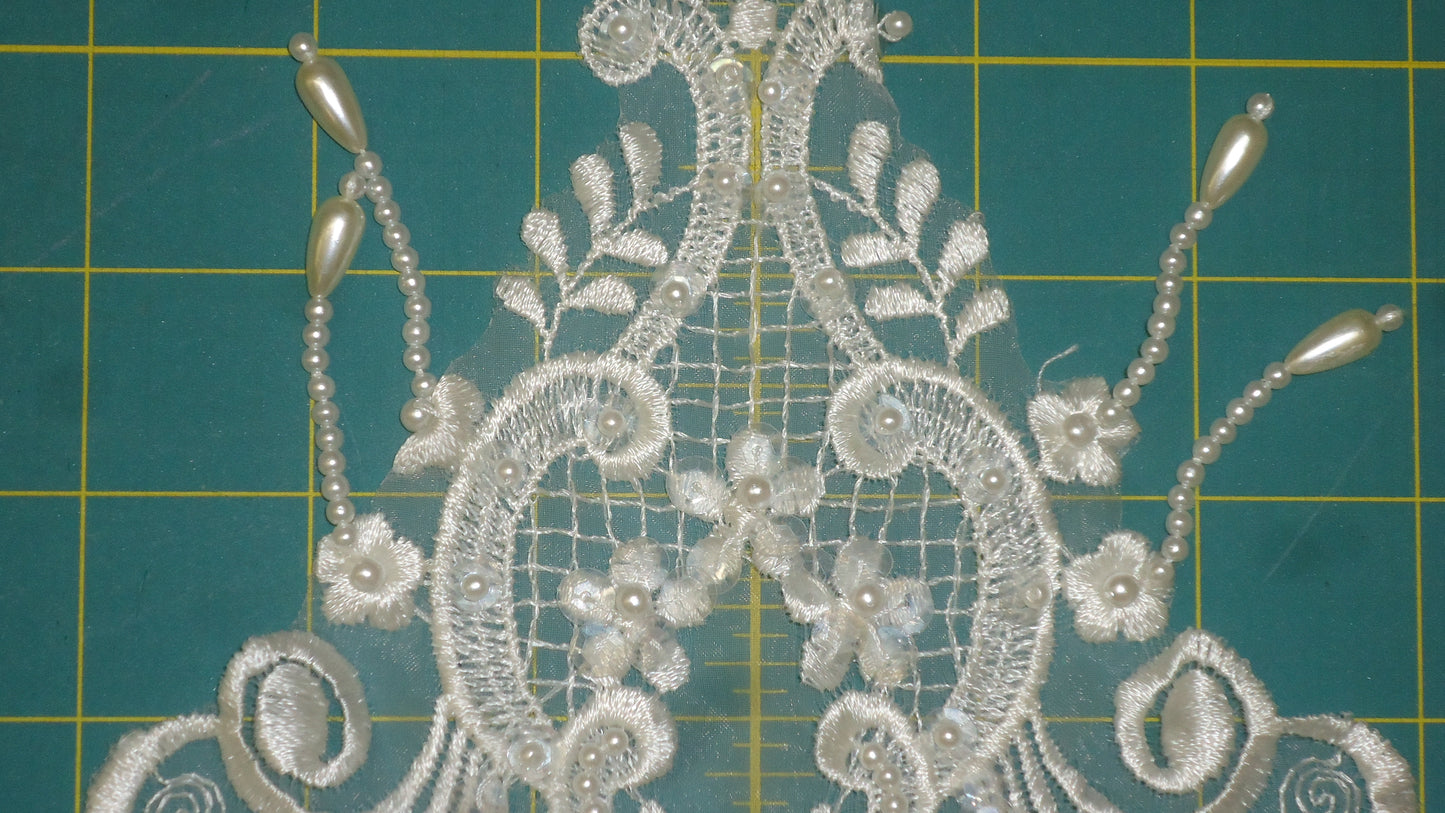 Embroidered Scrolls ~ V bodice piece (Copy)