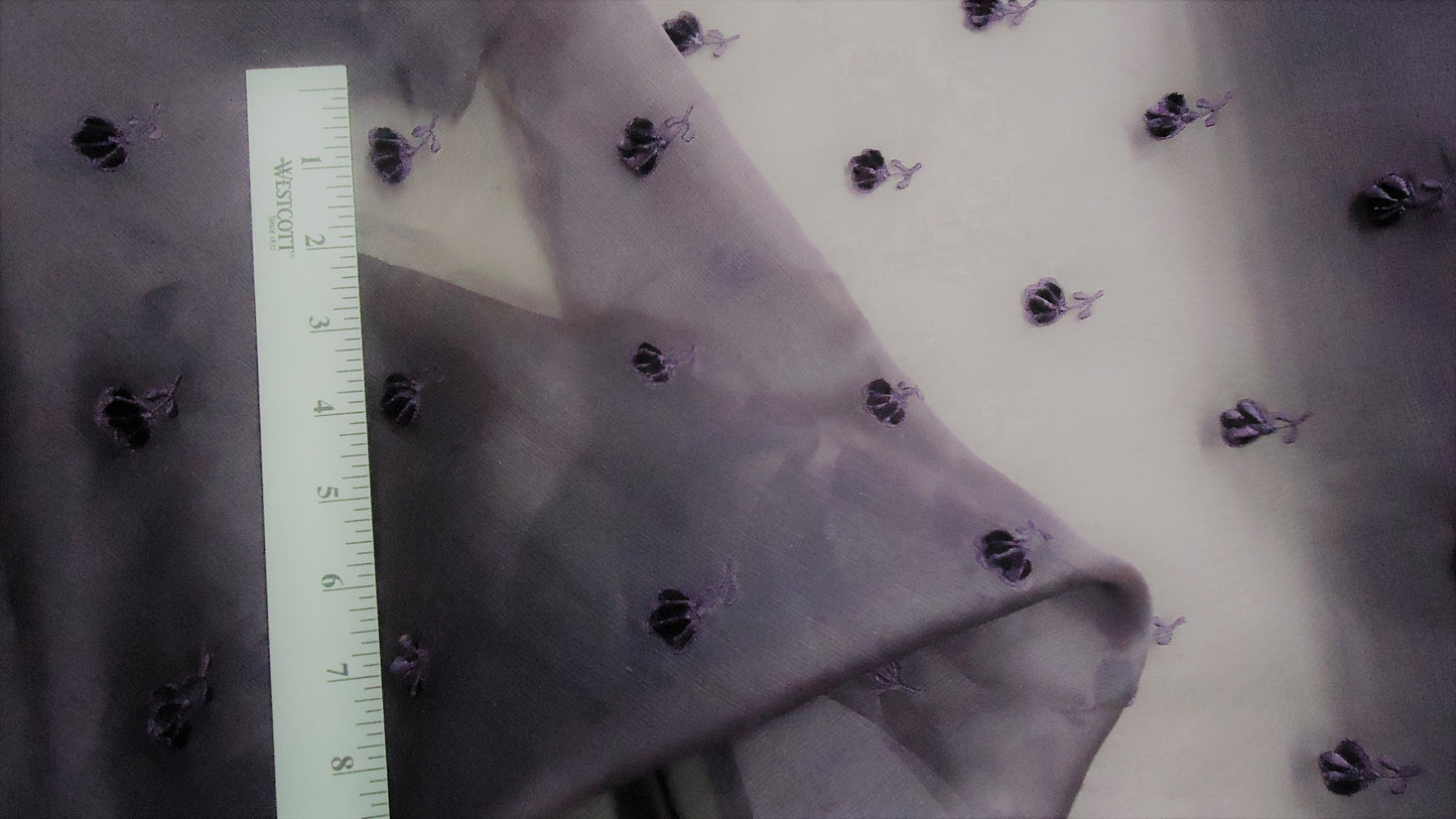 Eggplant/Iridescent Silk Organza