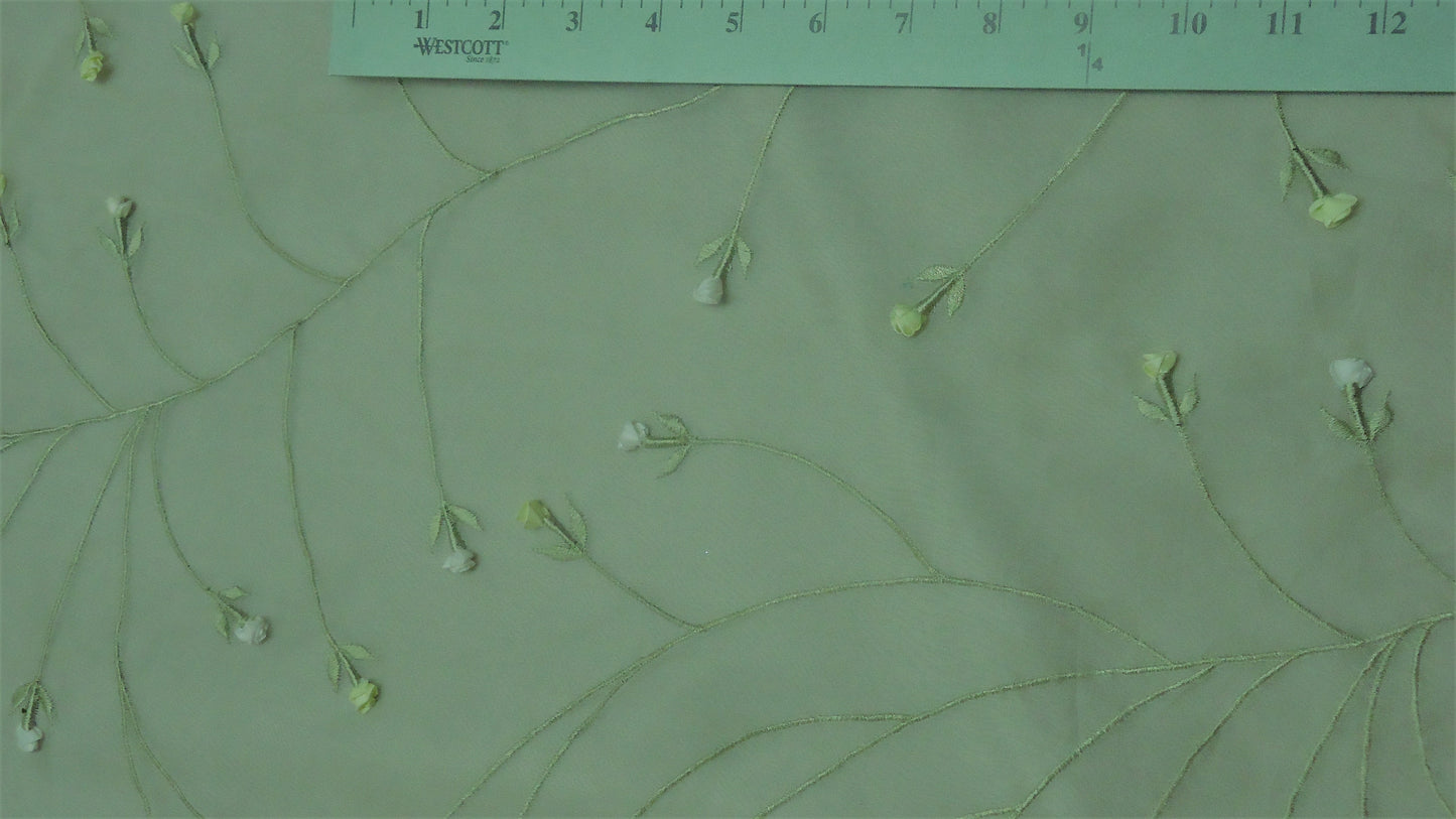 Silk Organza W/ 3D Sprays