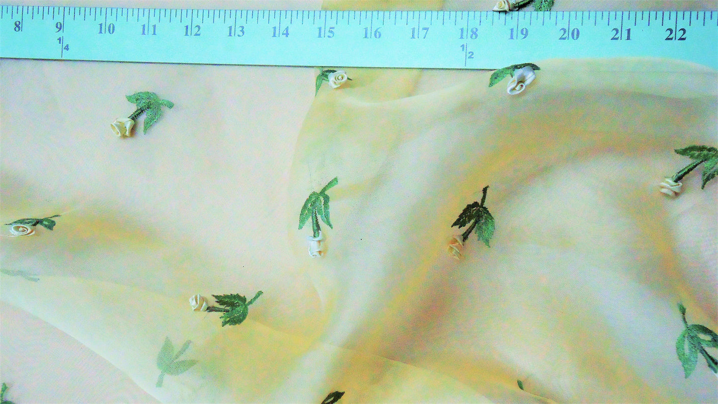 Silk Organza- Scattered Buds B