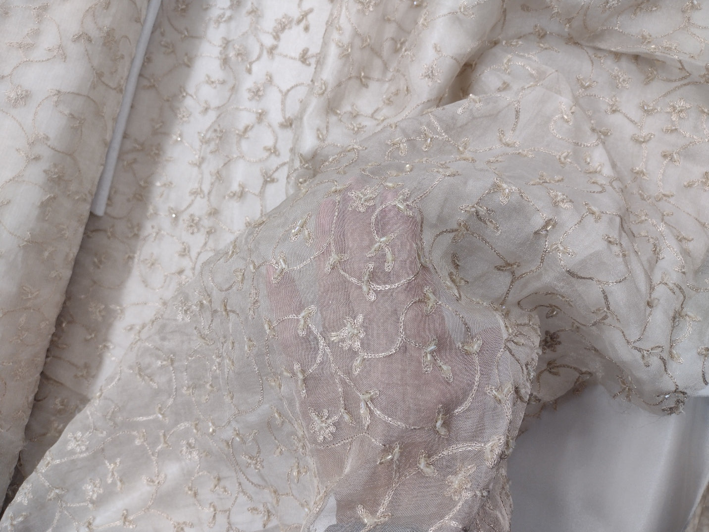 SILK & Metallic Organdy Embellished