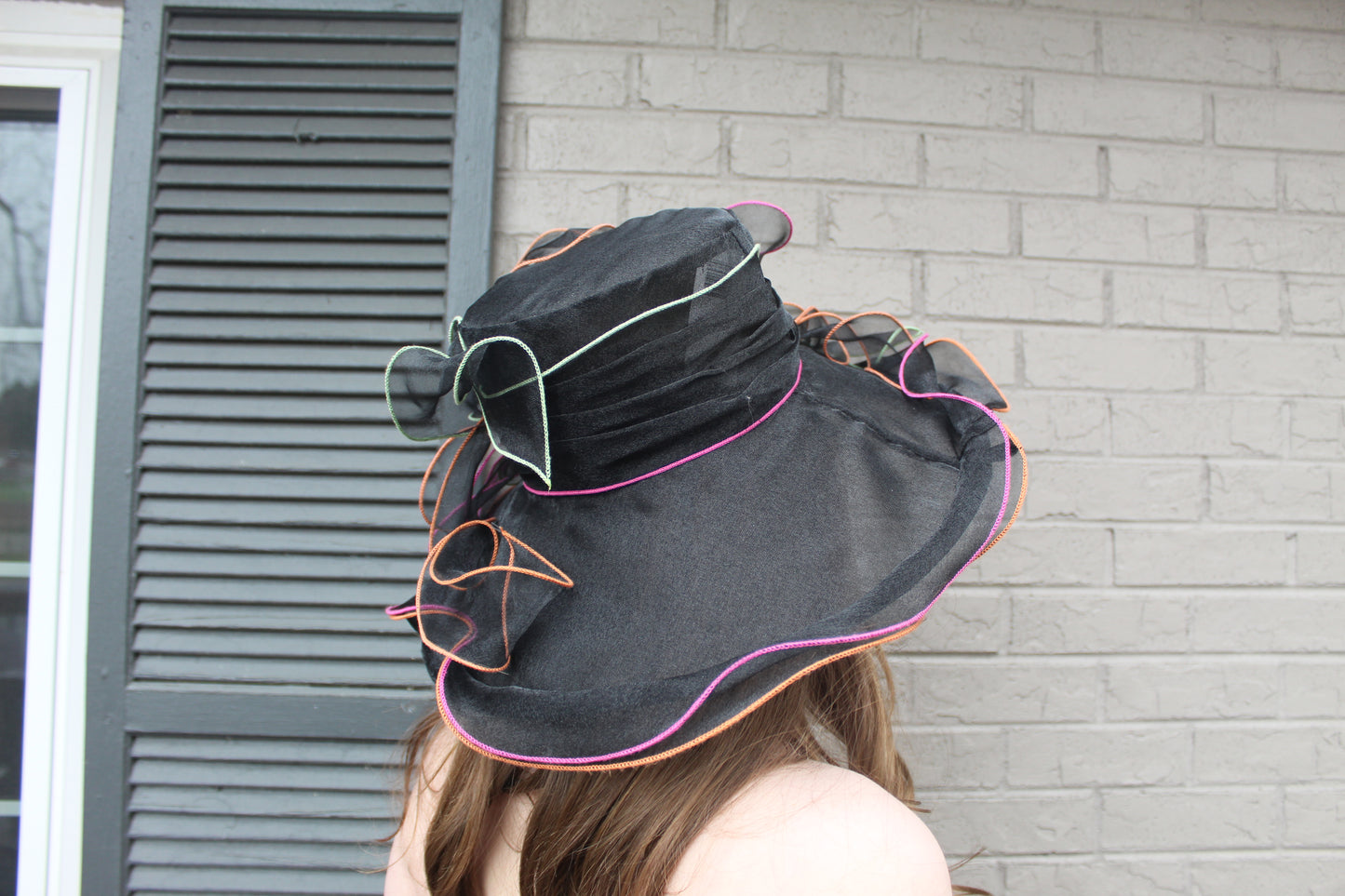 Black Sheer Derby Hat