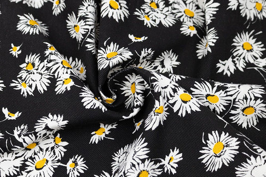 Bull Denim, Daisy Black/White
