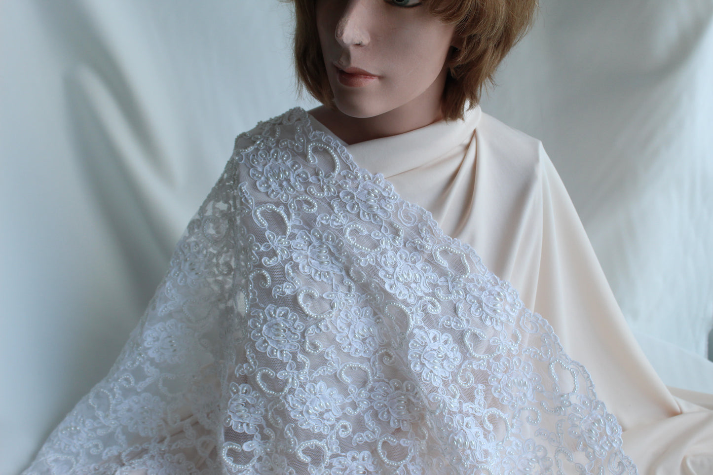 Oat Pearl Alencon Lace