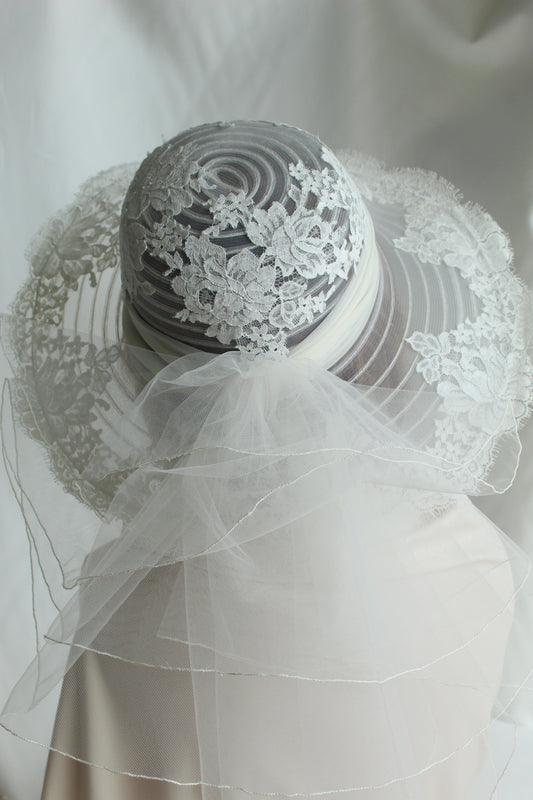 Ivory French Chantilly Hat