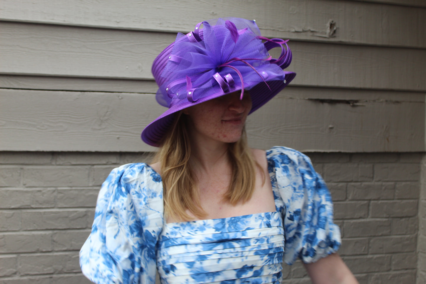 Purple Satin Hat