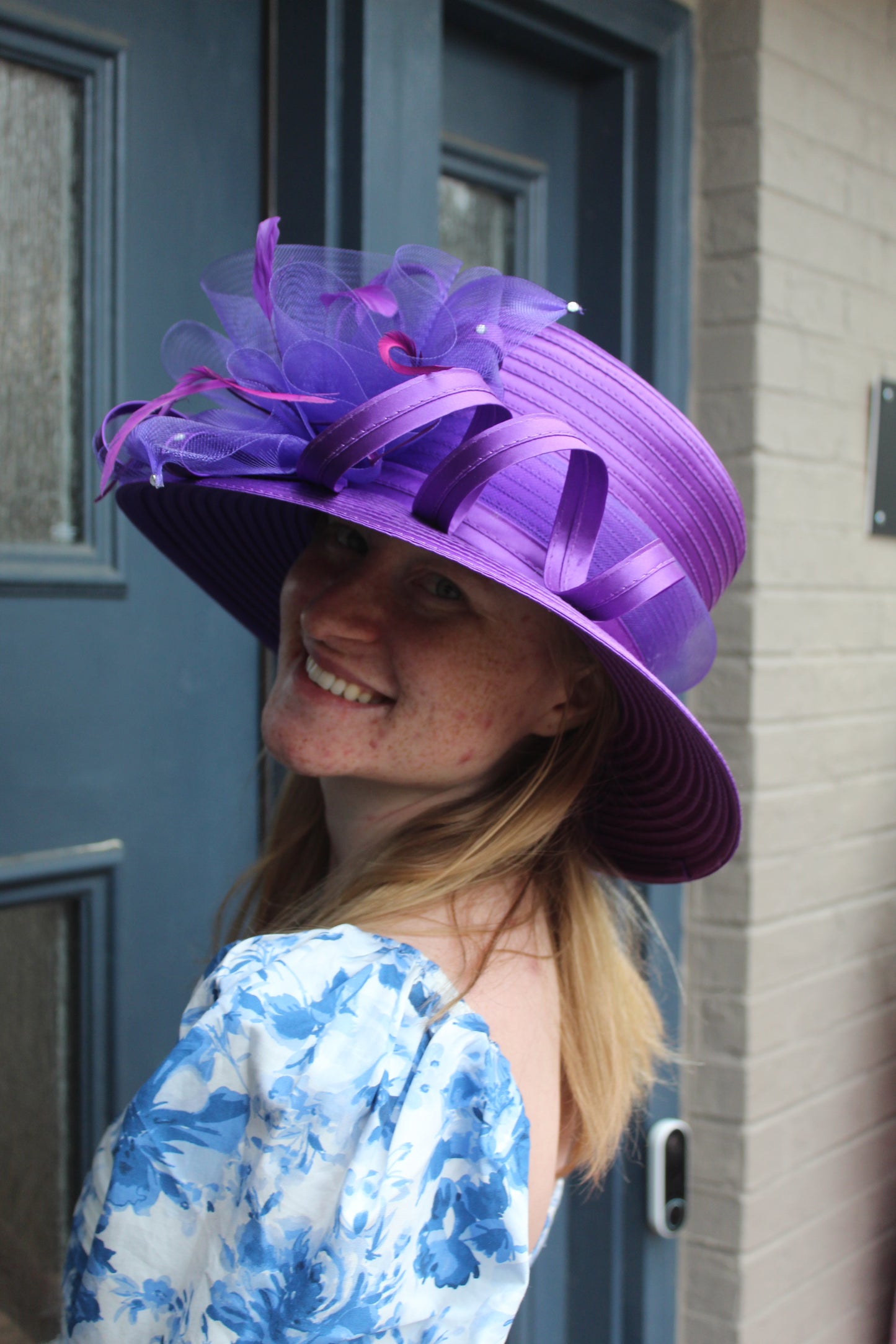 Purple Satin Hat