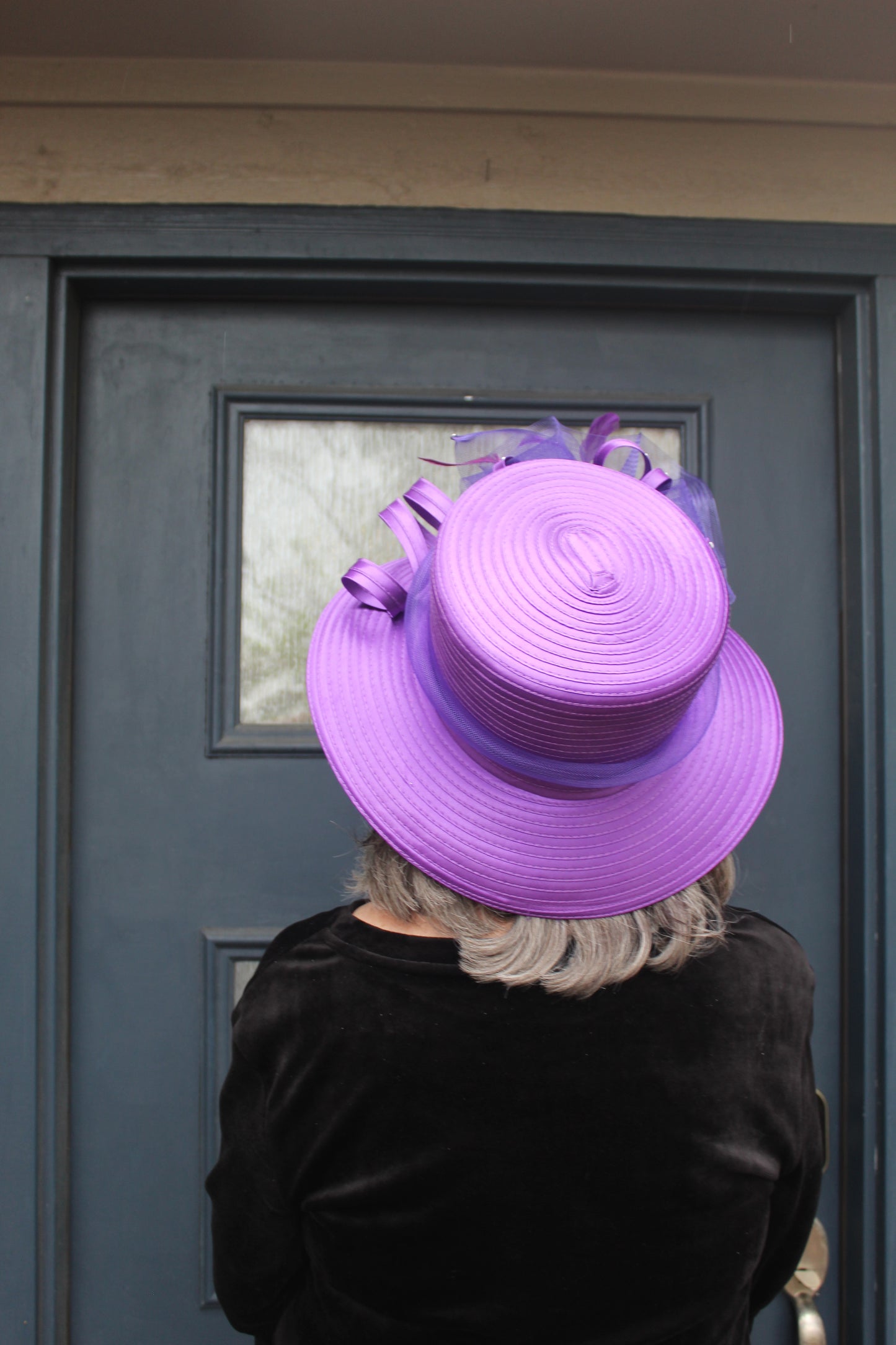 Purple Satin Hat