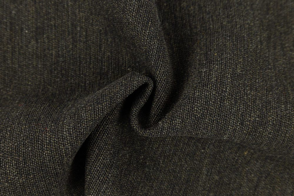 Italian Designer Wool Suiting, Flecked Olive