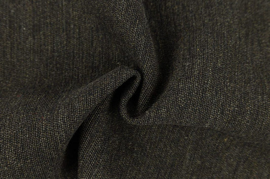 Italian Designer Wool Suiting, Flecked Olive