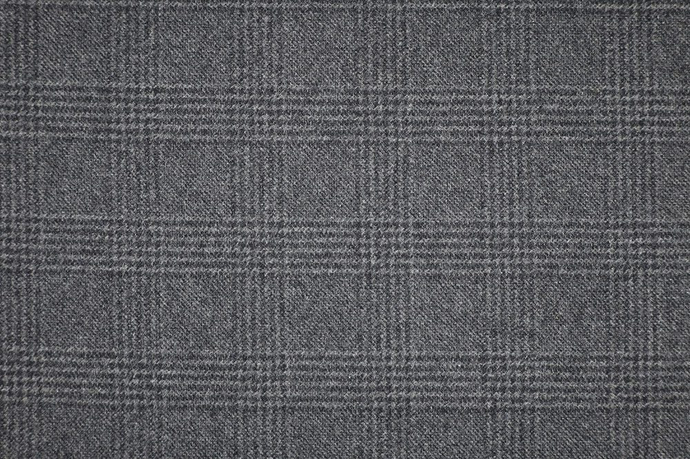 Italian Designer Wool Glen Plaid, Grey