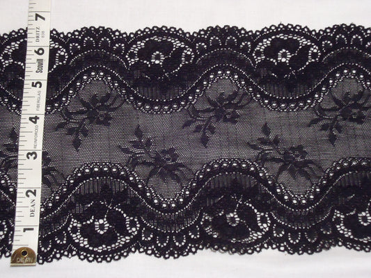 Black elastic lace