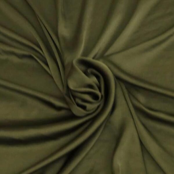 Moss Green Poly Crepe D Chine